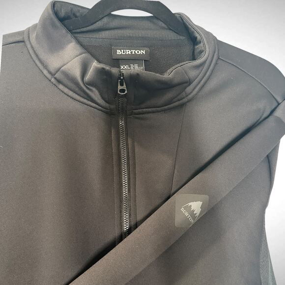 Burton Men's Sz XXL Full Zip Softshell Jacket Black Basic Snowboard Ski Simple - Picture 5 of 12